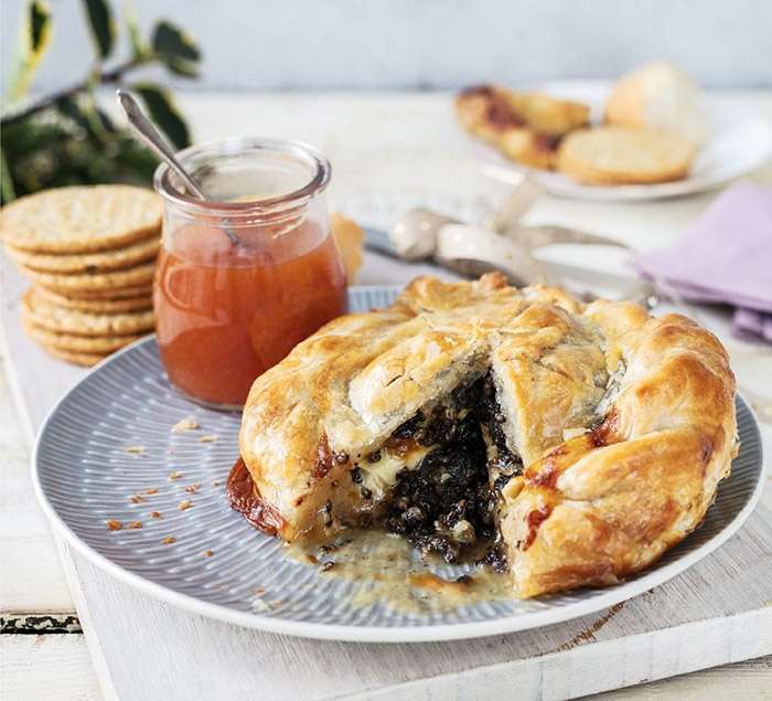 Clonakilty Blackpudding and baked Brie pie