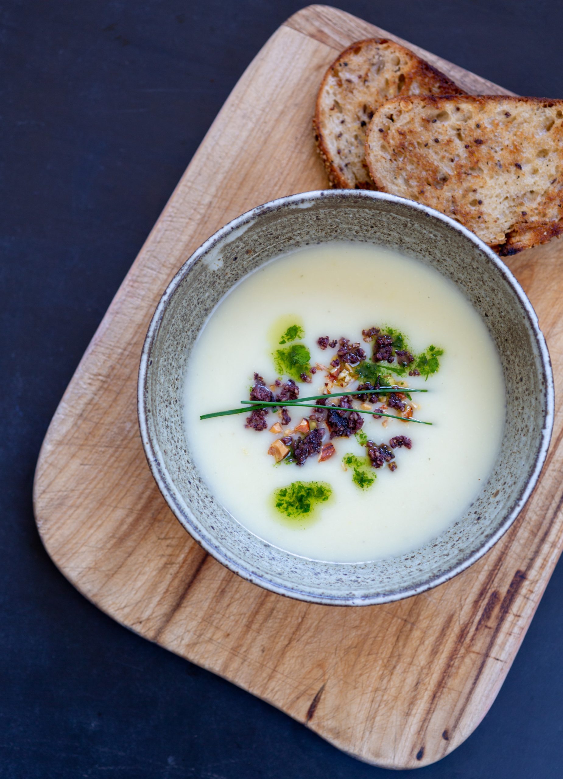 Parsnip soup with Clonakilty Blackpudding