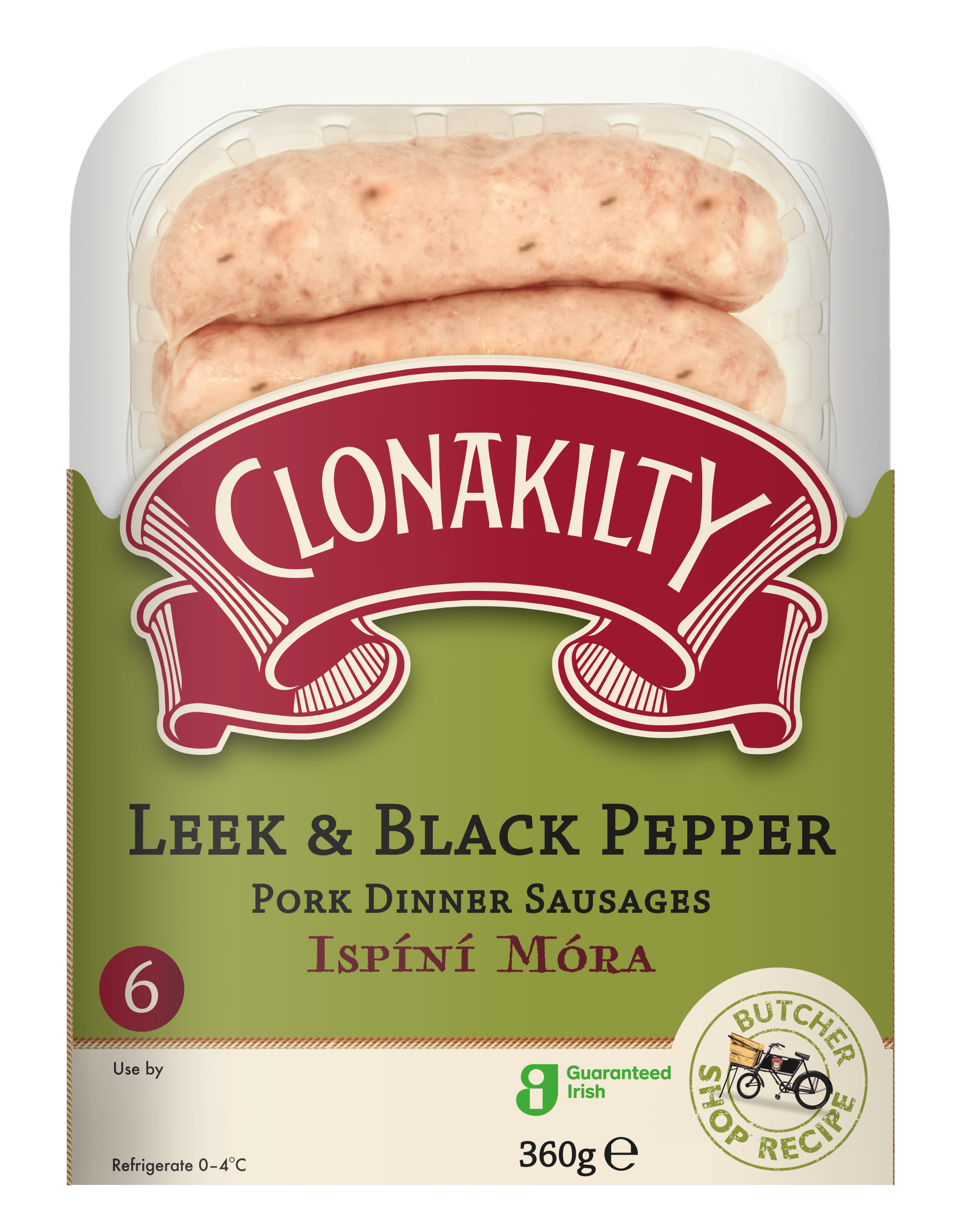 Clonakilty Leek & Black Pepper Dinner Sausages